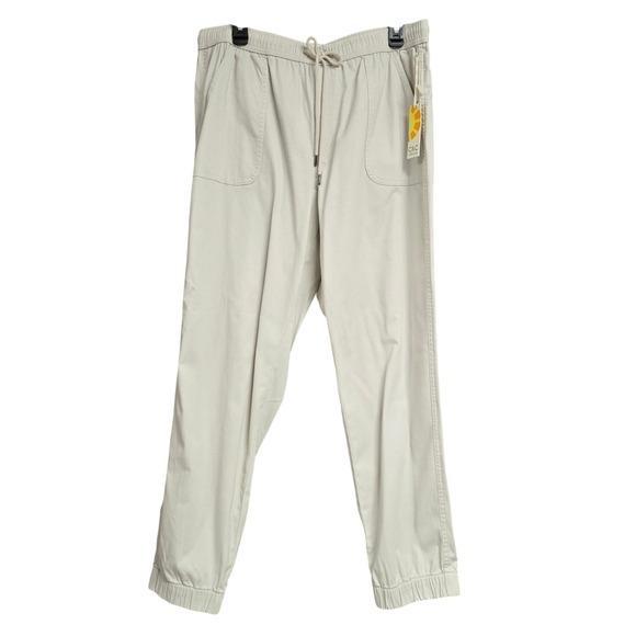 C&C California Pants - C&C California Pull On Jogger Pants Sand Beige Cotton Blend Women's Size XL